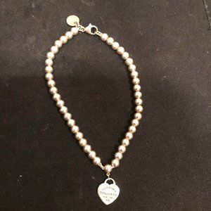 Tiffany & Co. Micro Bead Heart Bracelet